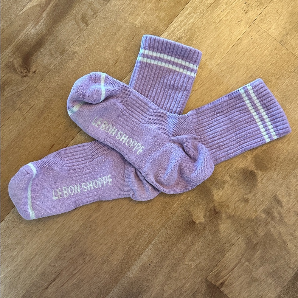 Le Bon Shoppe Purple Crew Socks